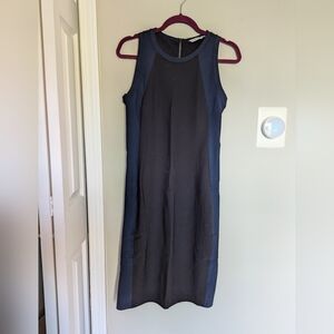 Athleta Navy and Black Bodycon Dress
